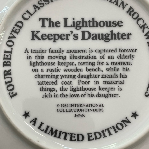 Norman Rockwell Limited Edition The light house keeper Daughter porcelain platt - Picture 2 of 2